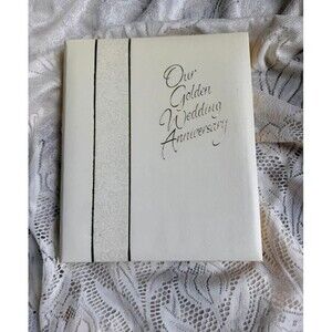 Vintage Hallmark Golden Wedding Anniversary Album – Unused 50th Anniversary Keep